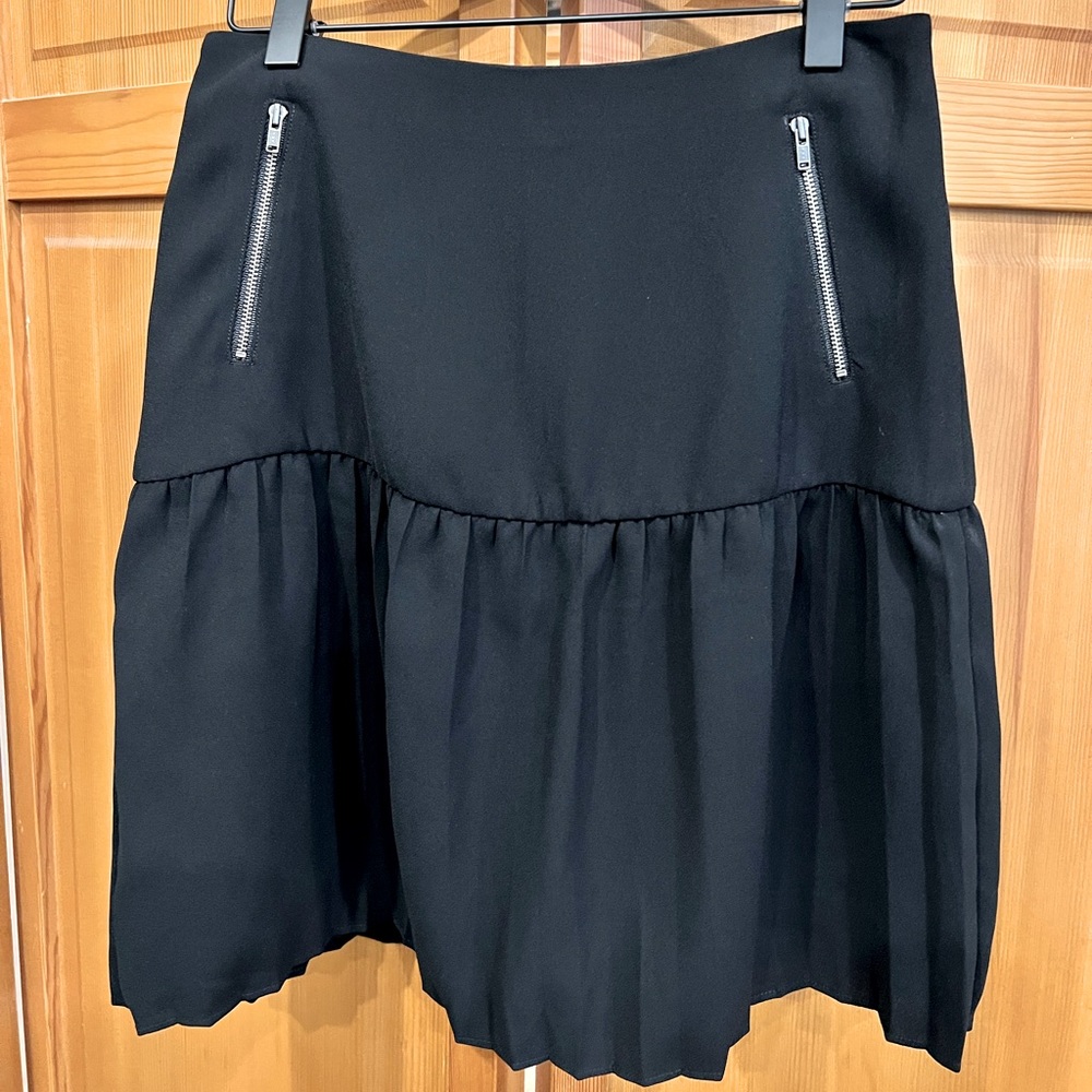 Black Halogen Pleated Skirt